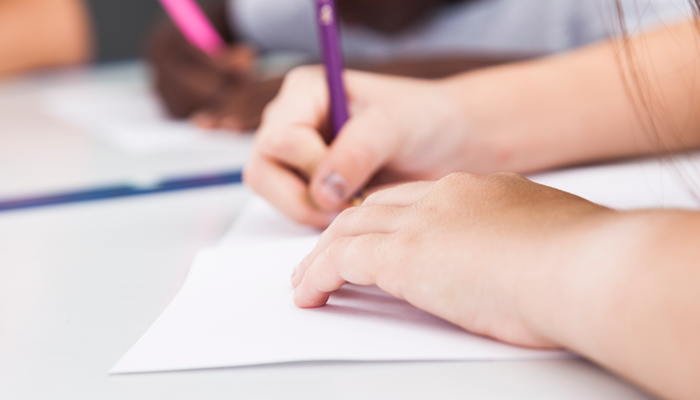 Little Kids Writing PNG, 700x400